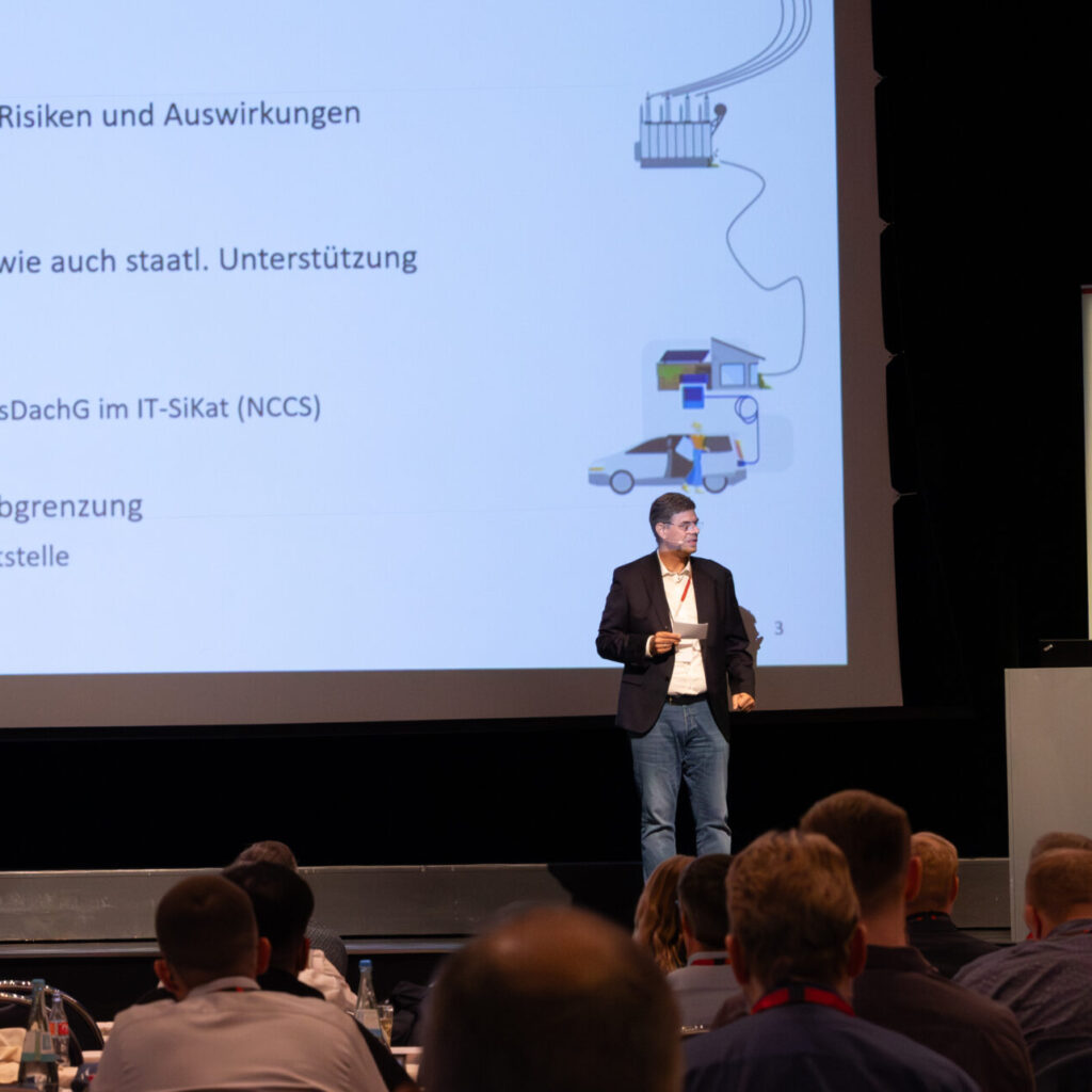 Präsentation von Netze BW beim KRITIS Praxis Forum über aktuelle Themen der IT-Sicherheit und kritischer Infrastrukturen.